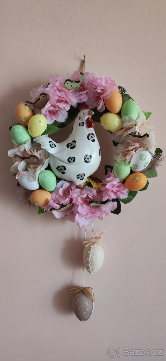 velikonoční věnec se slepičkou - 3