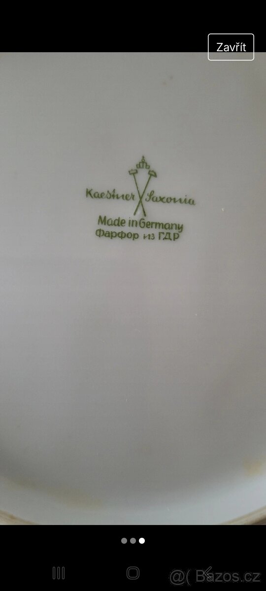 Porcelánové talíře 6 ks značky Kaestner Saxonia - 3