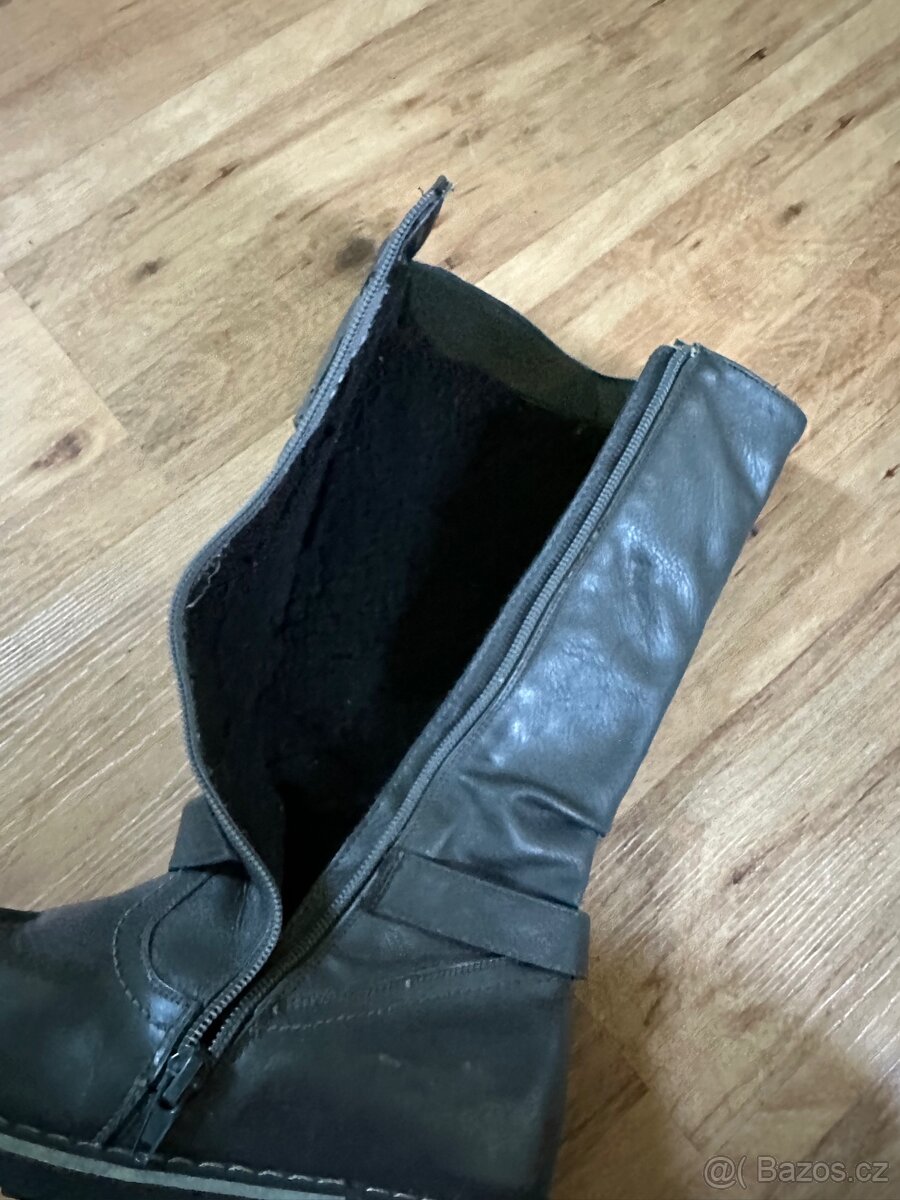 Kožené zimní boty vel. 36 - 3