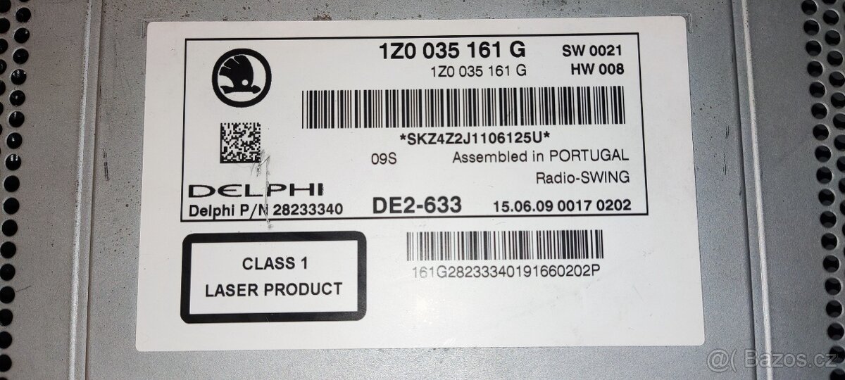 Originální autorádio Skoda SWING MP3 - 3