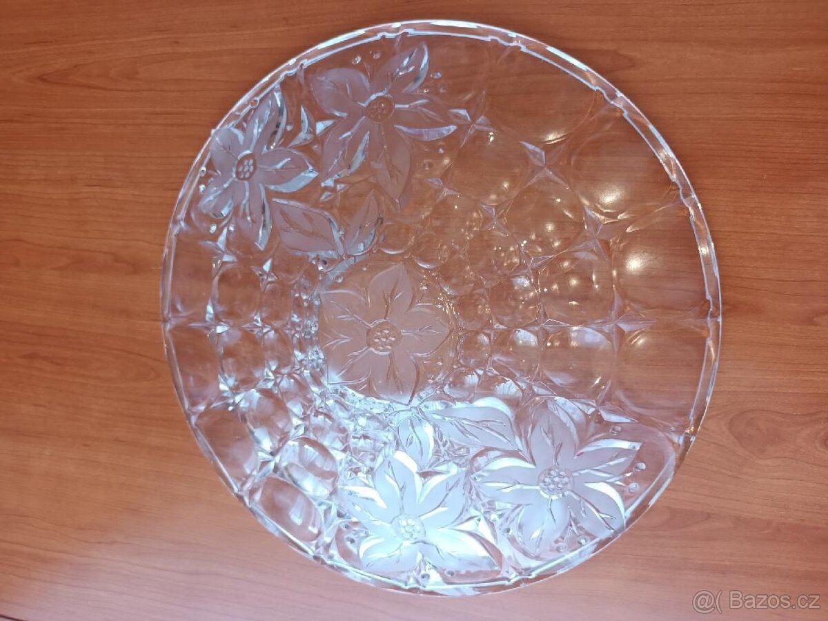 SKLENĚNÁ DEKOROVANÁ MÍSA NA OVOCE - 35 CM - 3