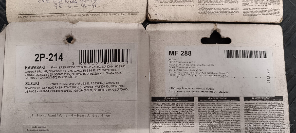 Brzdové destičky Kawasaki, Suzuki - 3