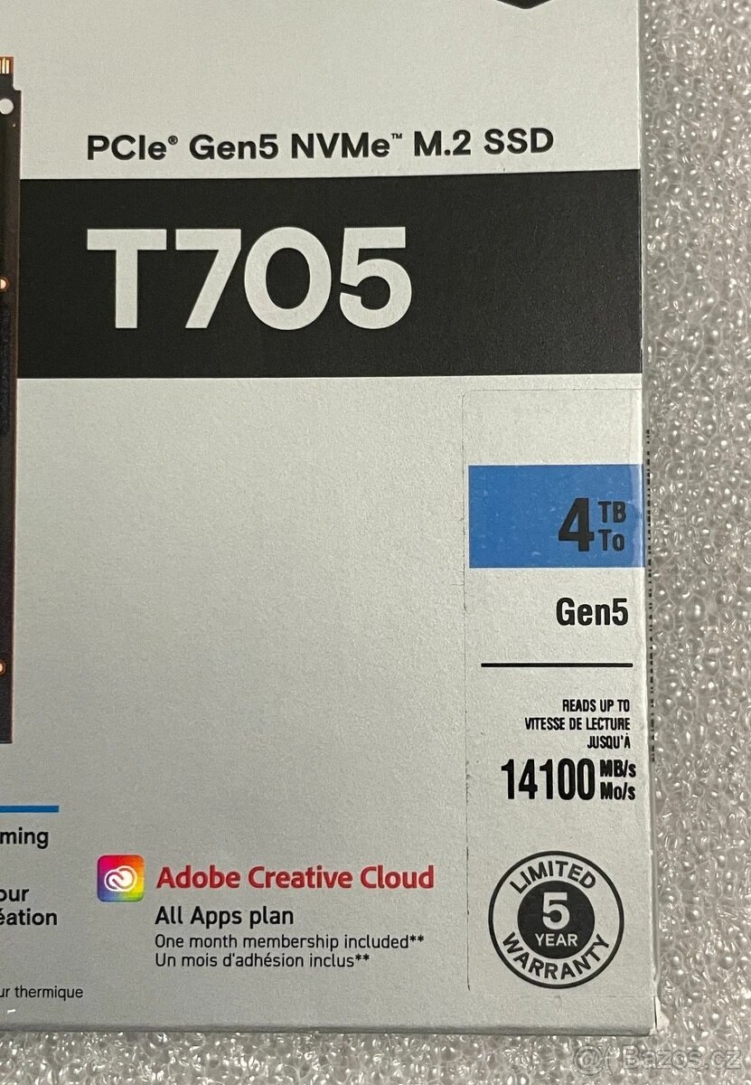 Nový SSD disk Crucial T705 4TB - 3