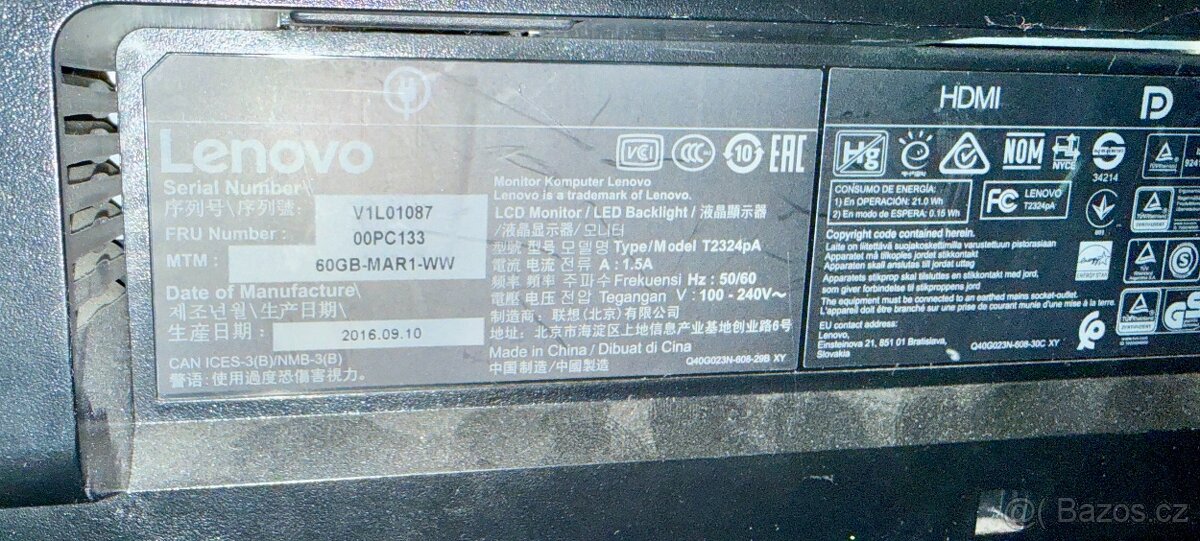 Lenovo T2324pA – 23" Full HD IPS monitor, plně funkční - 3