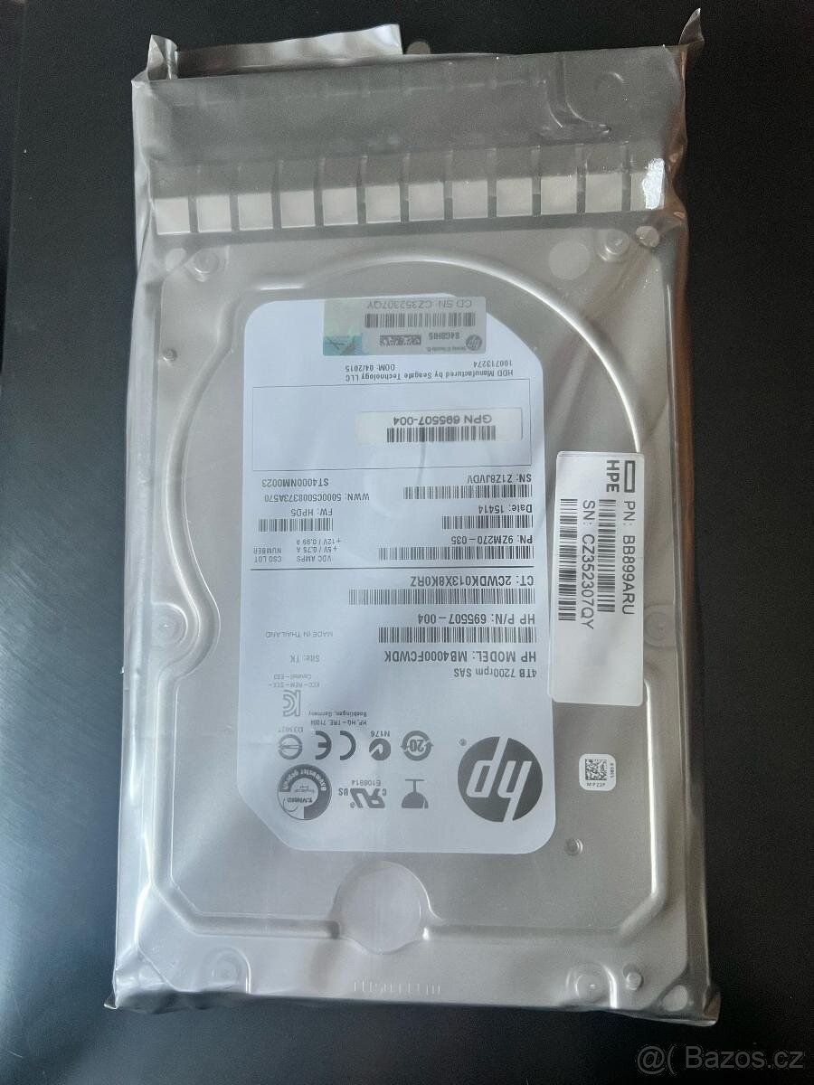 💽 NOVÝ HP 4TB 7200rpm SAS pevný disk s rámečkem - 3