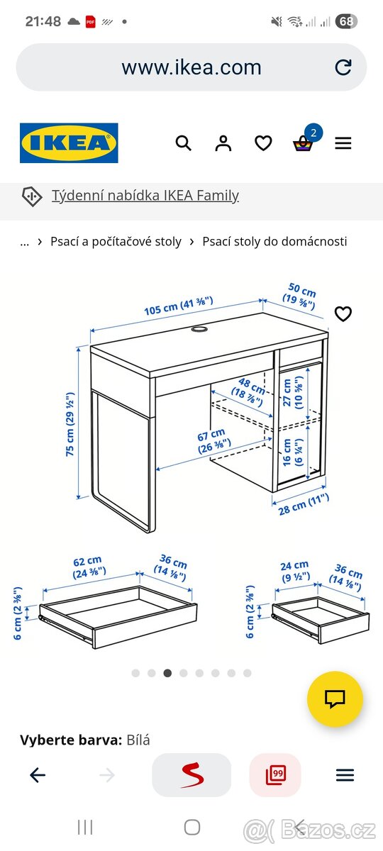 Psací stůl Ikea + židle - 3