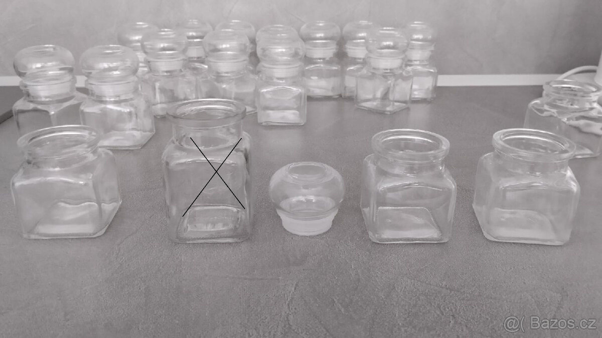 NÁDOBY NA KOŘENÍ/KOŘENKY SKLO - 3