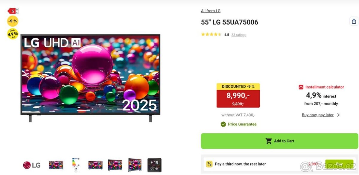 LG 55” 4K Smart TV - 3