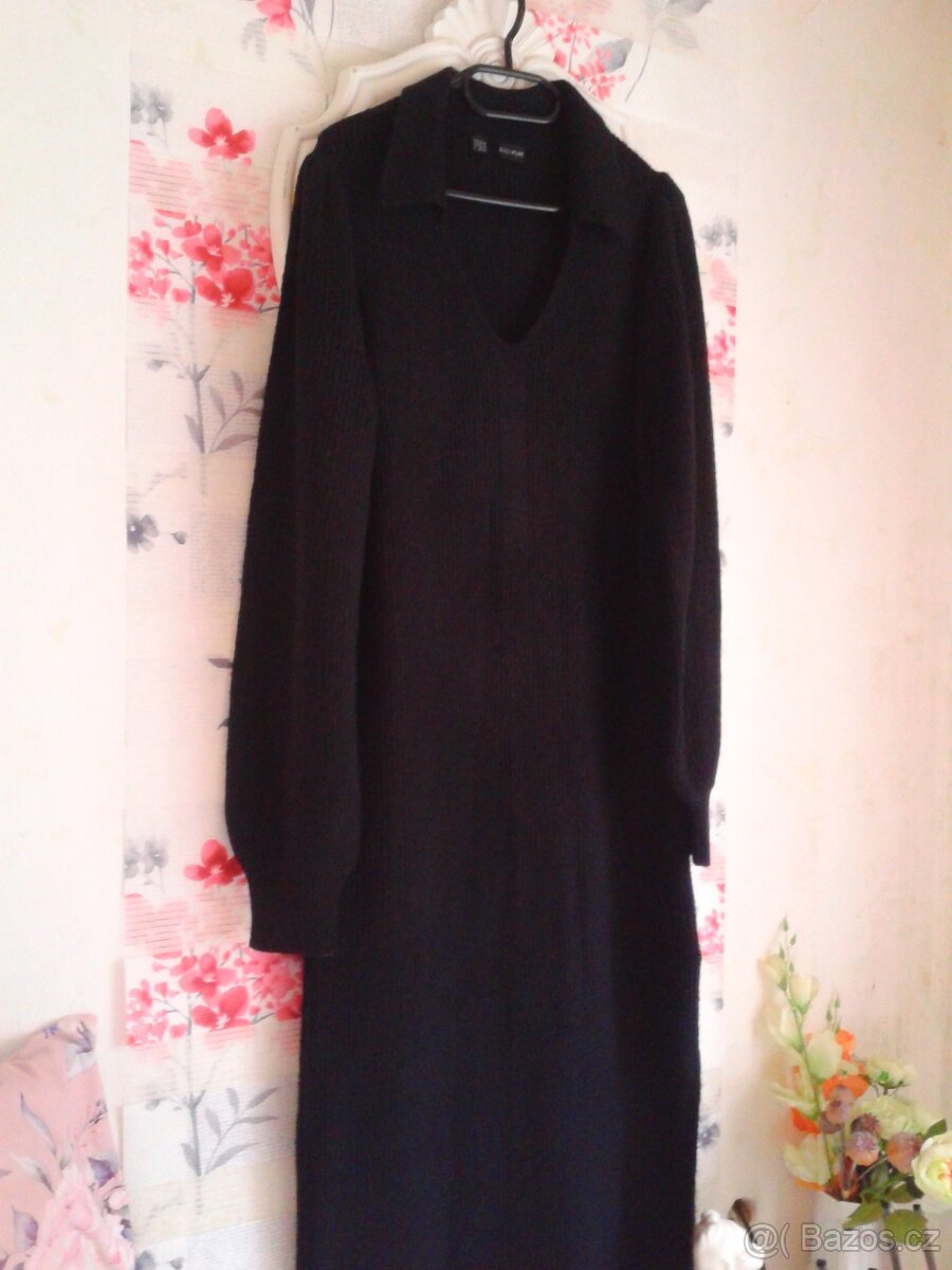 Teplé pletené midi šaty 38/42 - 3