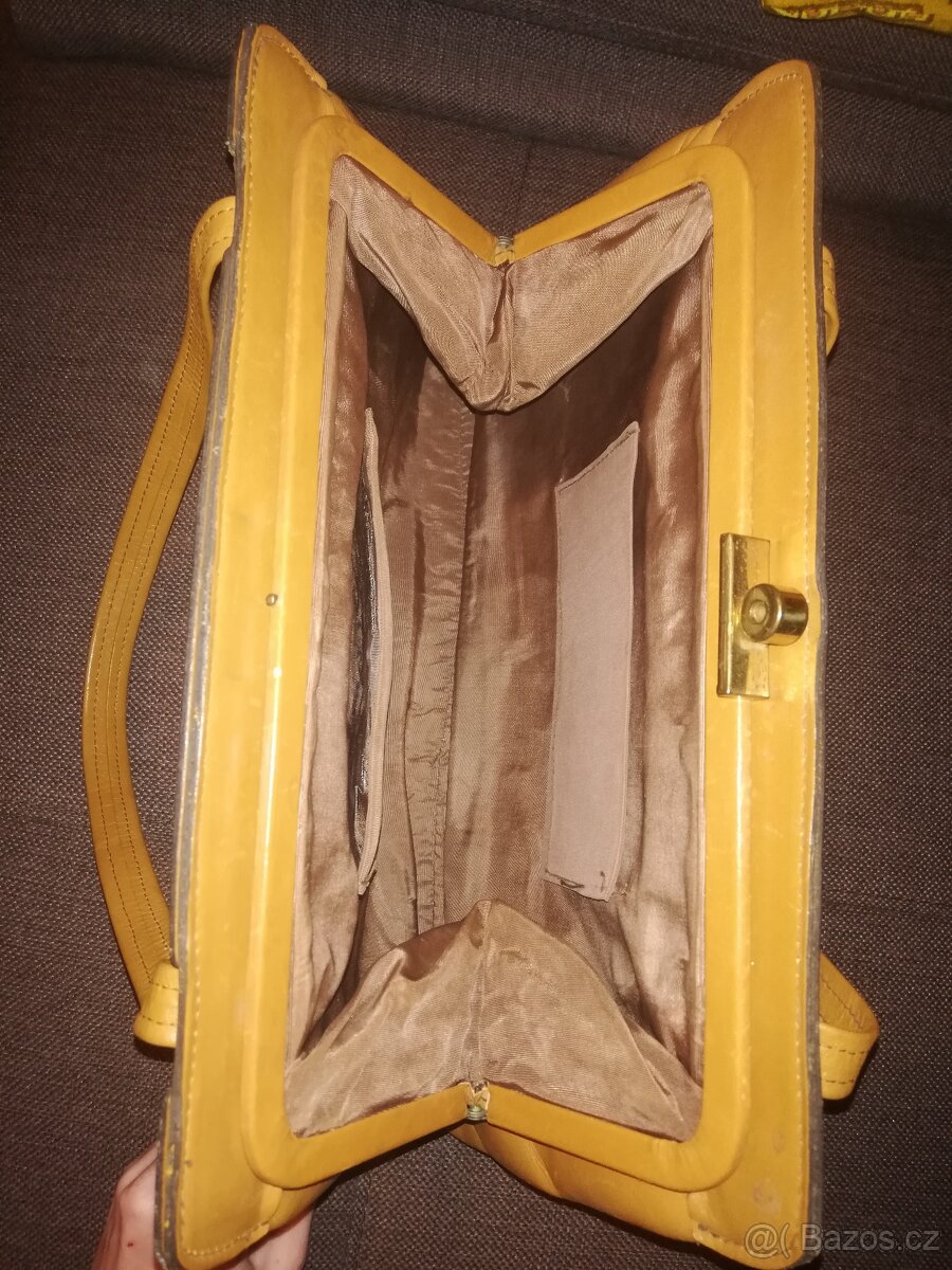 Vintage kožená kabelka - 3