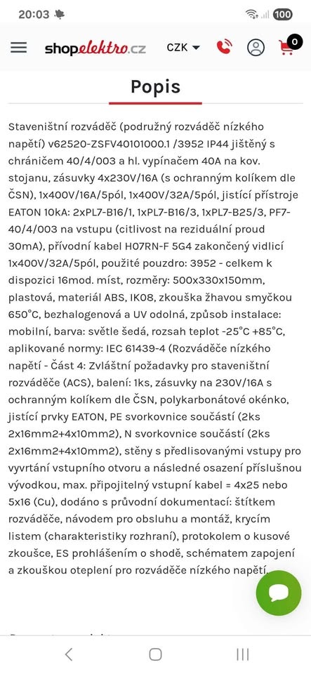 Staveništní rozvaděč Famatel - 3