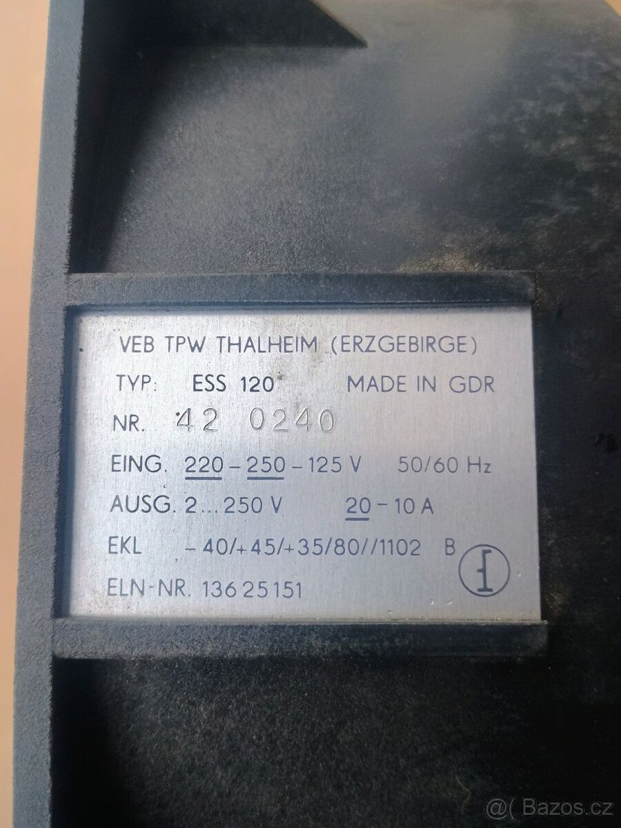 Regulační transformátor ESS120 - 3