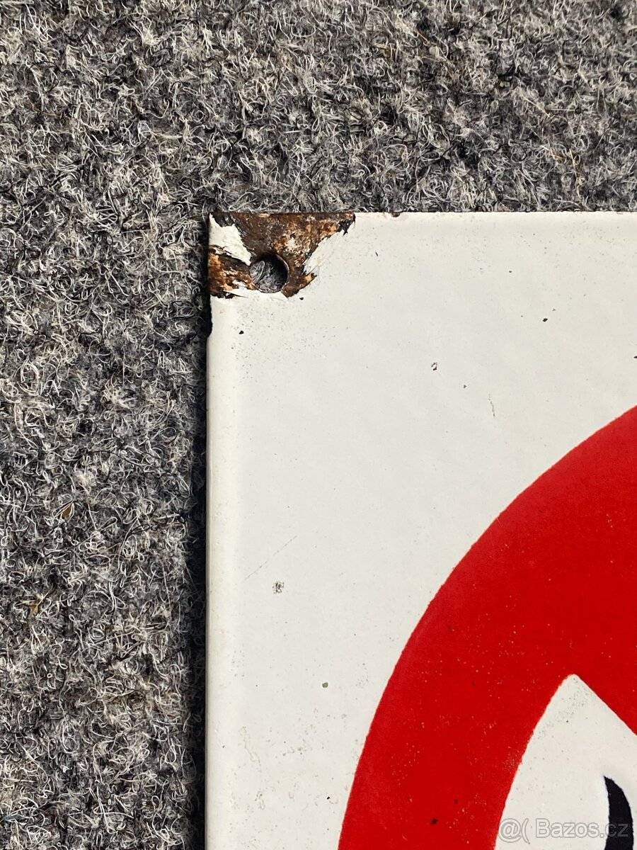 smaltovaná cedule zákaz kouření stará smaltovaná cedule - 3