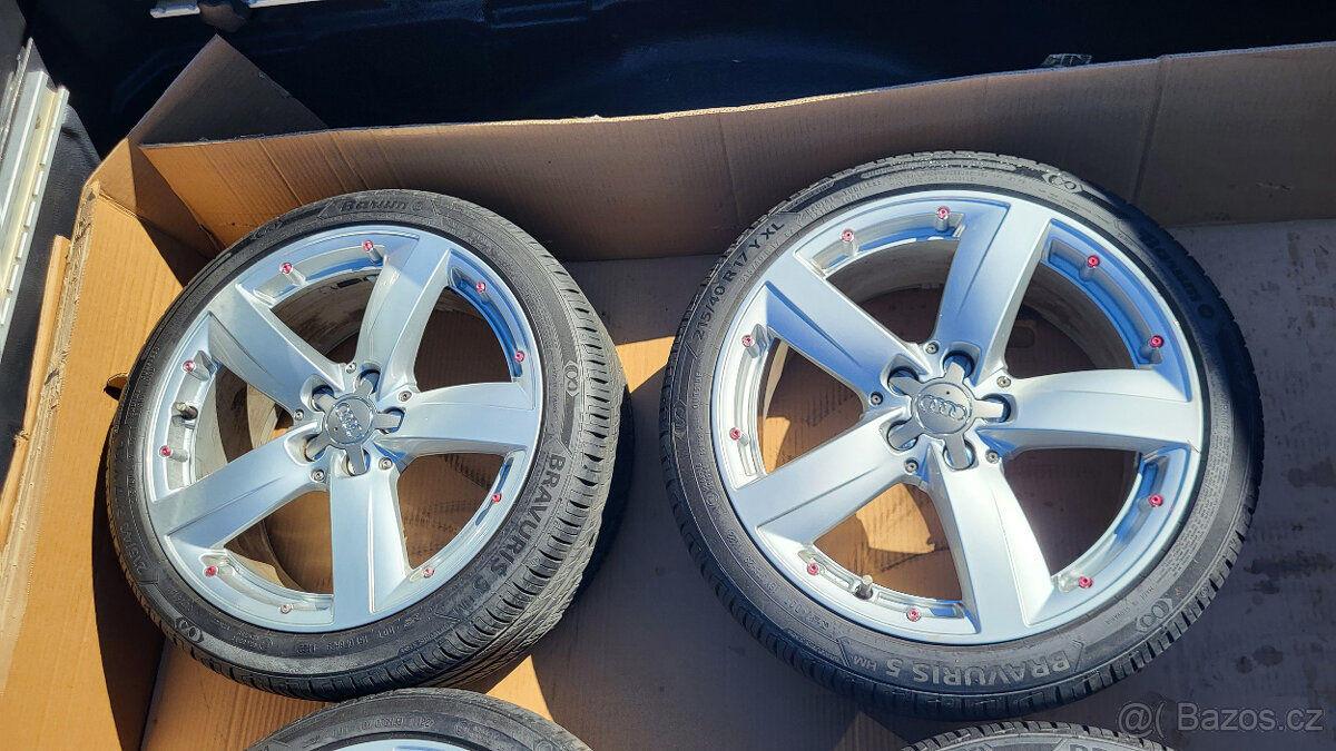 Alu kola 17" originál Audi 5x100 ET36 letní sada 215/40 R17 - 3