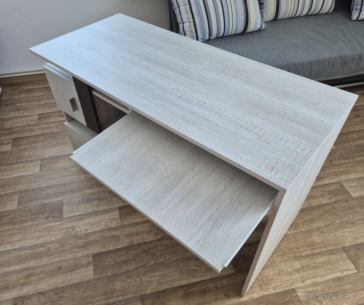 PC/Psací stůl 125x55 jako nový, skoro nepoužívaný - 3