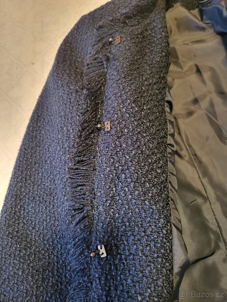 Tmavě modrý kabát 38 NOVÝ - 3