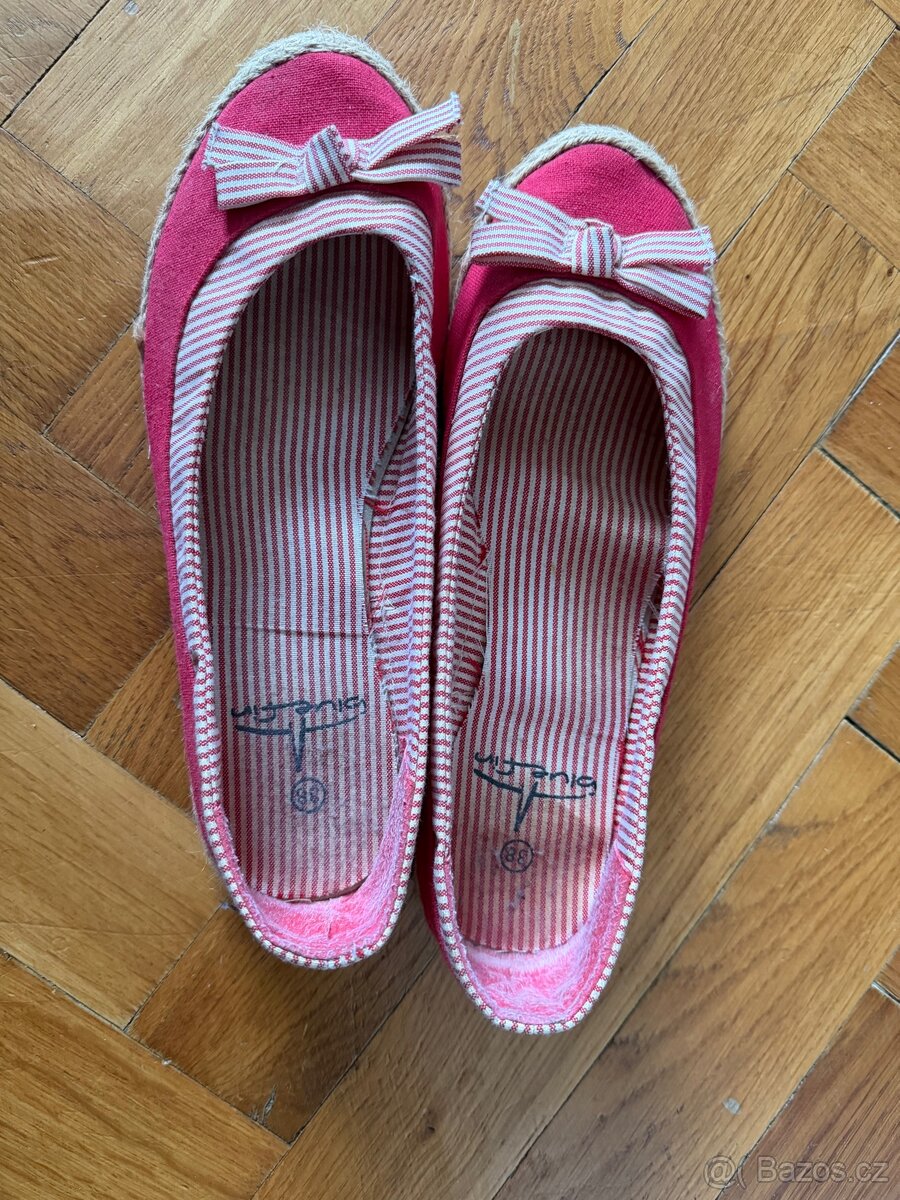 Dámské balerínky – červené, vel. 38 - 3