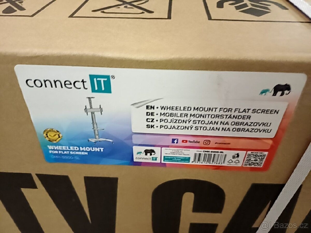 Pojízdný stojan s držákem na televizor Connect It Wheelie II - 3