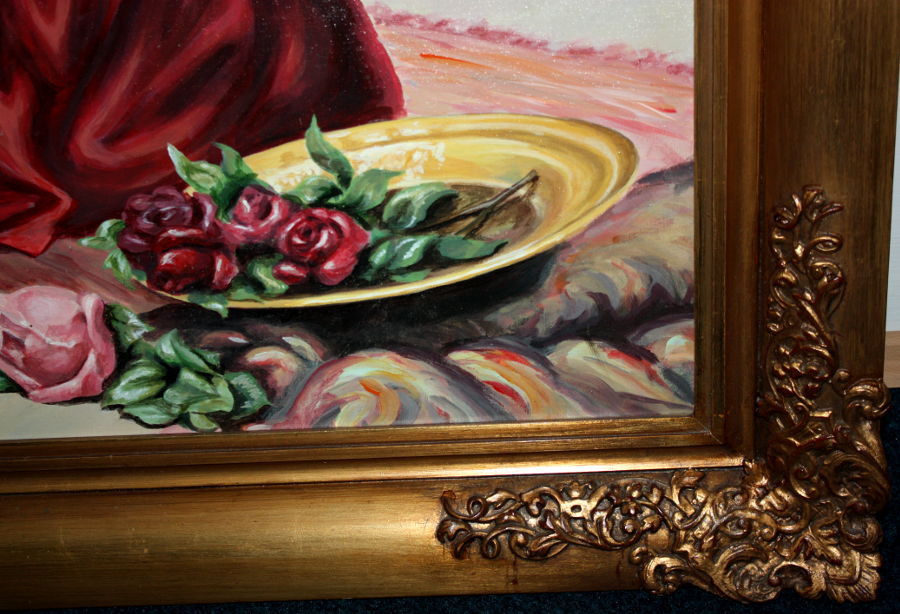 obraz Orient, XXXL 146 x 186 cm, olej posudek na 110.000,-Kč - 3