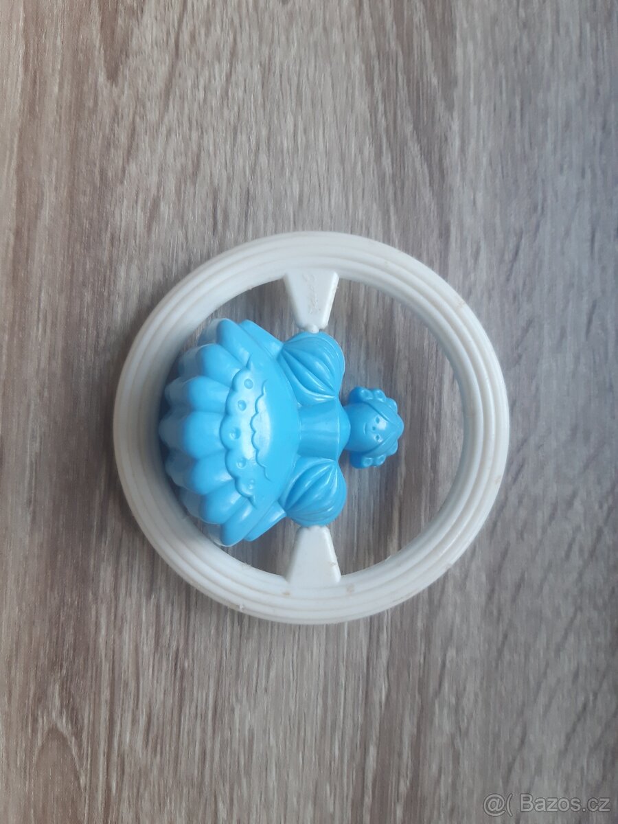 Retro řetěz na kočárek a chrastítko - 3