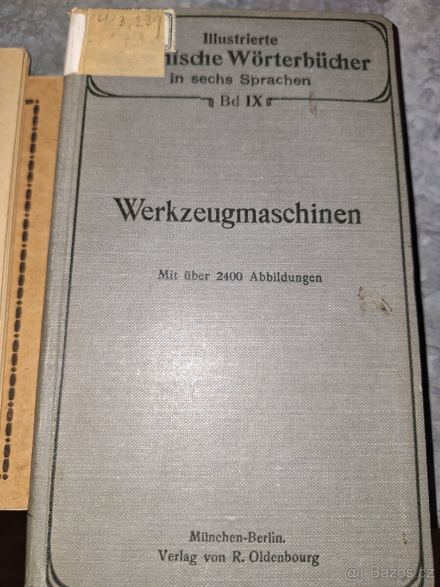 Slovníky německo české anglické technické z let 1920 - 3