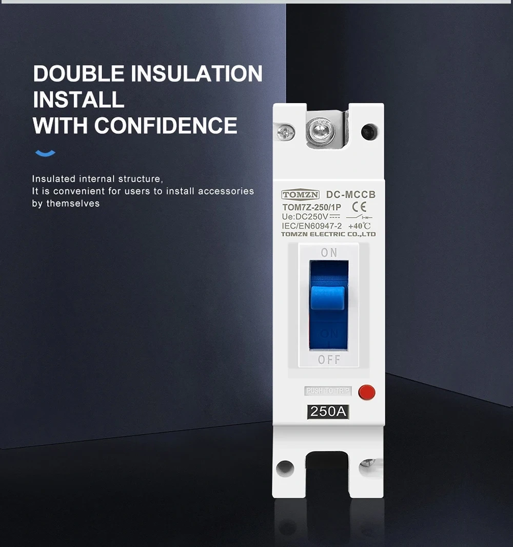 200A 250V DC 1P JISTIC odpojovac pro FVE baterie akumulatory - 3