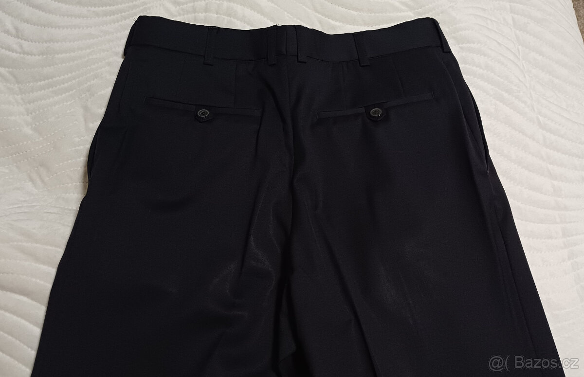 Černé vlněné kalhoty Laffitte (Vitale Barberis Canonico) vel - 3