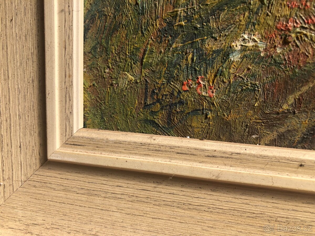 Obraz krajina, olej na desce 115x80cm - 3