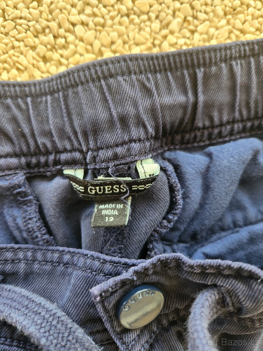 GUESS Navy tencel long chino pants - 3