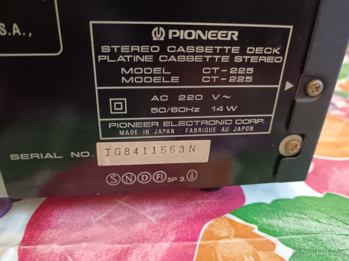 Pioneer CT-225 Stereo Cassette Deck - 3