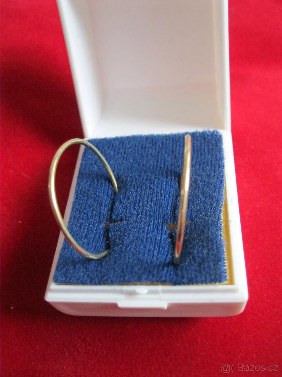 Zlaté náušnice - Kruhy - 585/1000 - 3