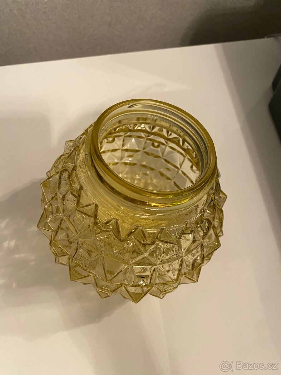 stínidlo medové sklo retro - 3