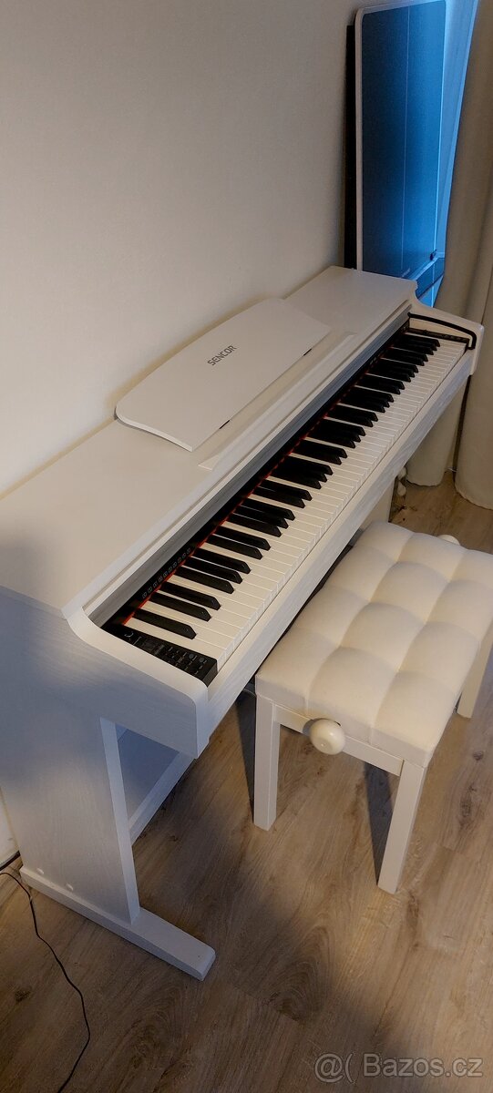 Digitální piano Sencor SDP 200 WH + stolička - 3