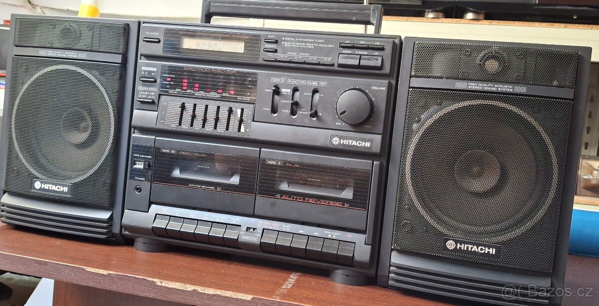 HITACHI MS-W600ER velký přenosný kazeťák - 3