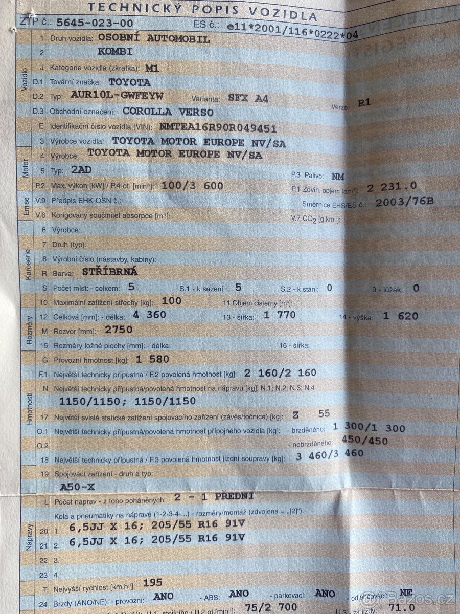 ND TOJOTA COROLLA VERSO 2.2D 2008 - 3