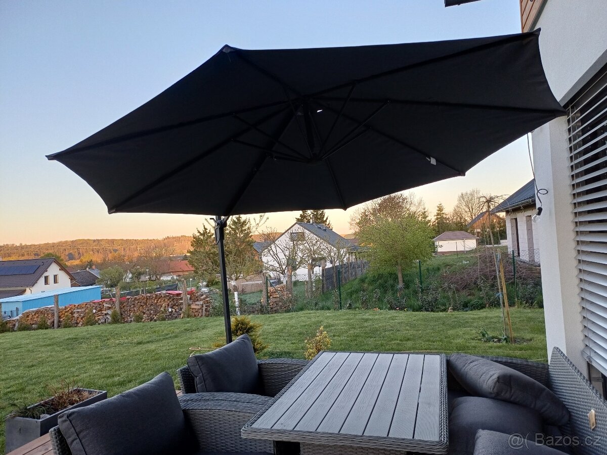 Slunečník Ø300 šedá - 3