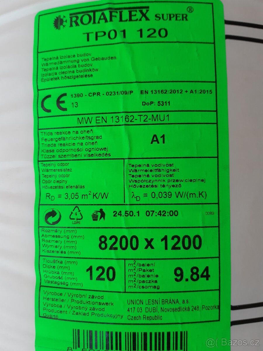 Izolační vata 039. 10-20cm. - 3