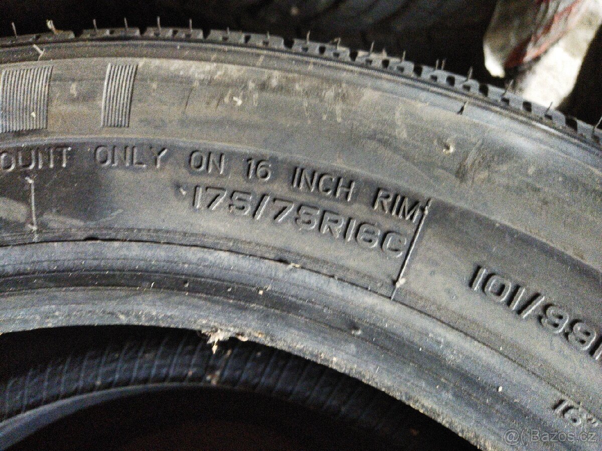4x nové pneu 175/75 r16c letní - 3