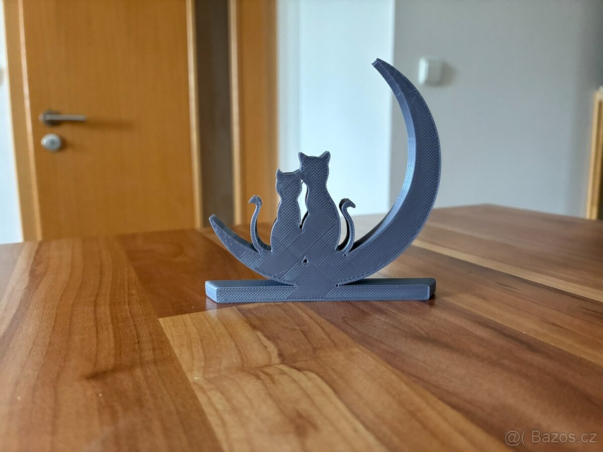Originální svícen - Zamilované kočky na měsíci - 3