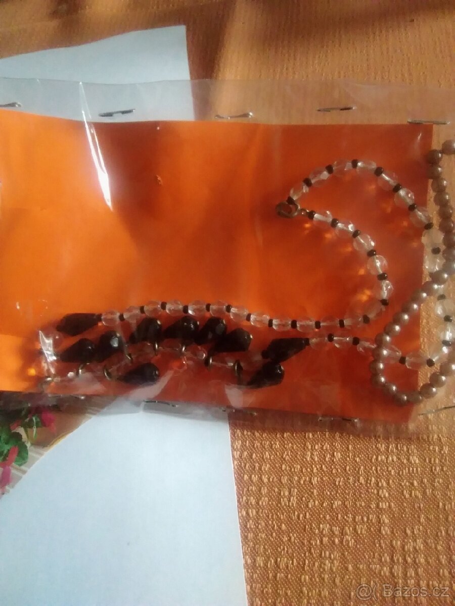 Krásné skleněné korále Jablonecká bižuterie - 3