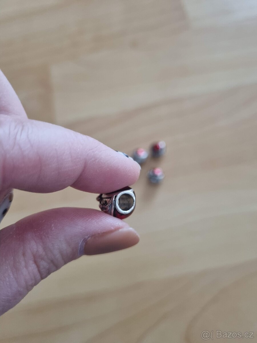 Korálky velký průvlek - Santa - 5 ks - 3