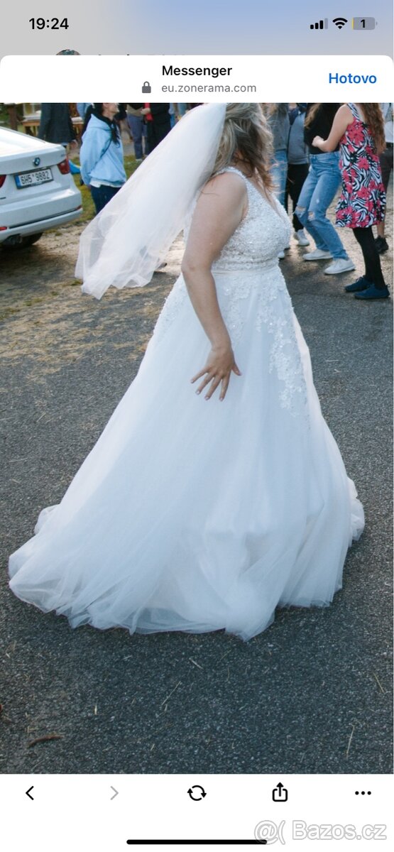 Svatební šaty s perličkami - 3