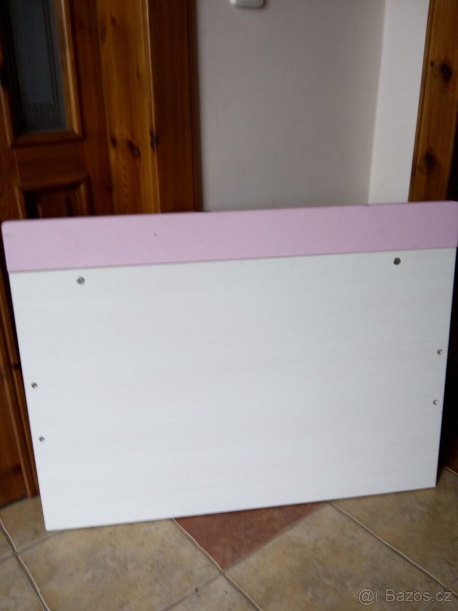 Bílá postel 90x200 s úložným šuplíkem - 3