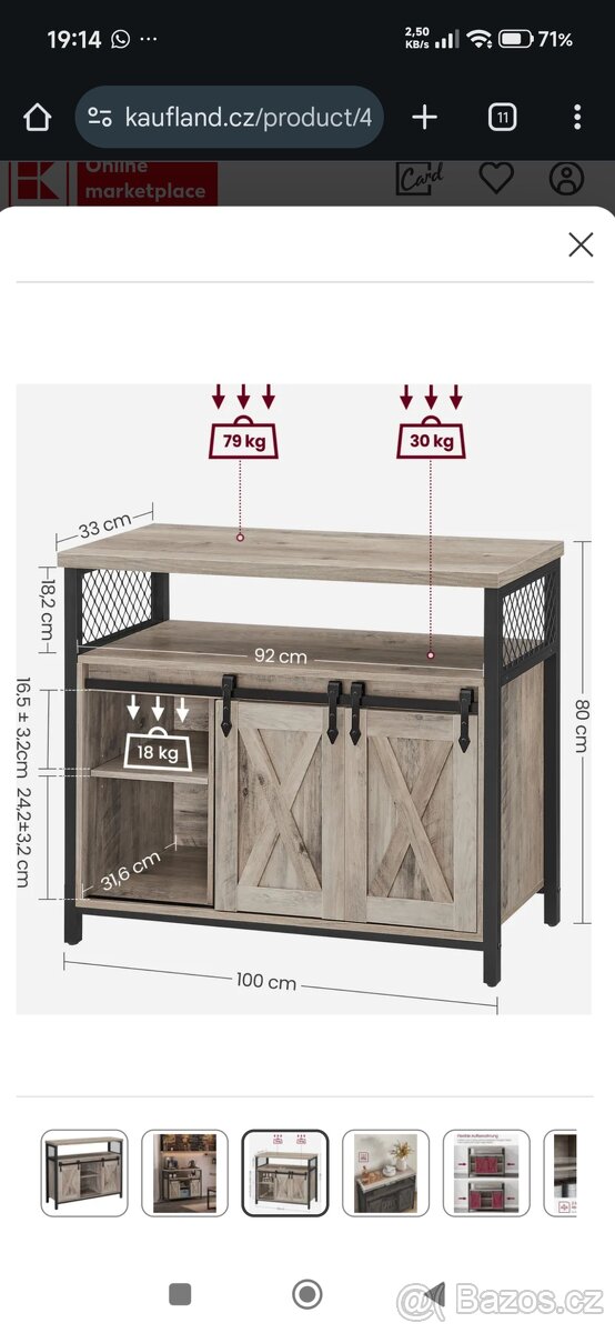 Kuchyňská skříňka Vasagle - 3