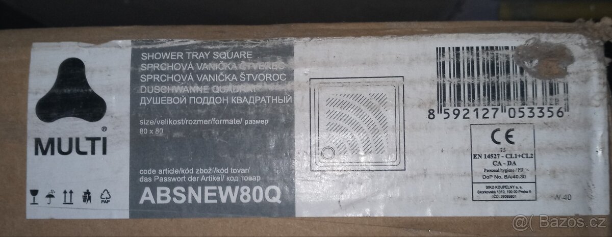 Sprchová vanička 80 x 80 cm se sifonem - 3