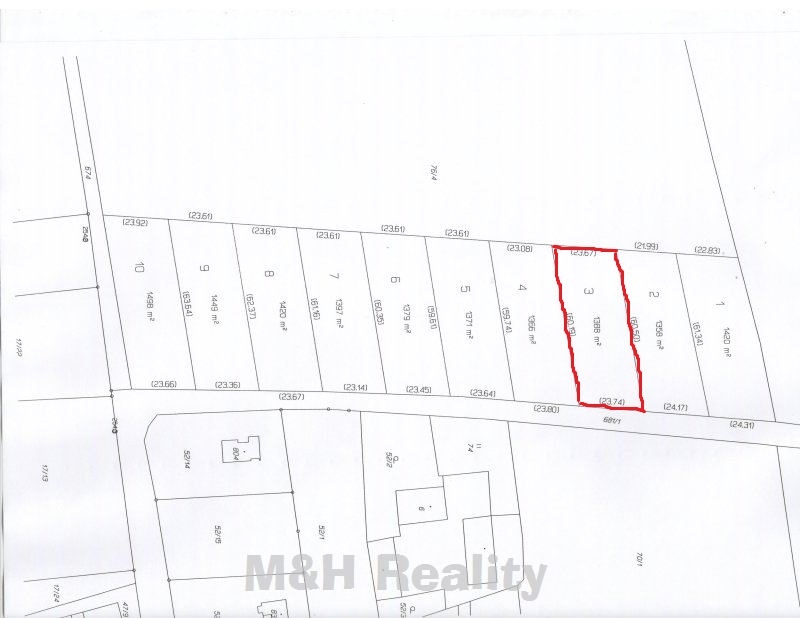 Prodej pozemku 1387m2 v obci Lučina 2.876,-Kč/m2 - 3