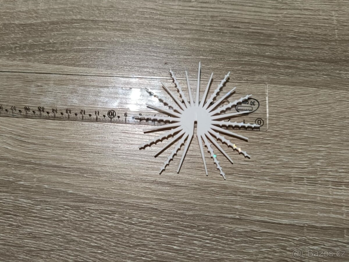 Vánoční retro vločka 8cm - 3