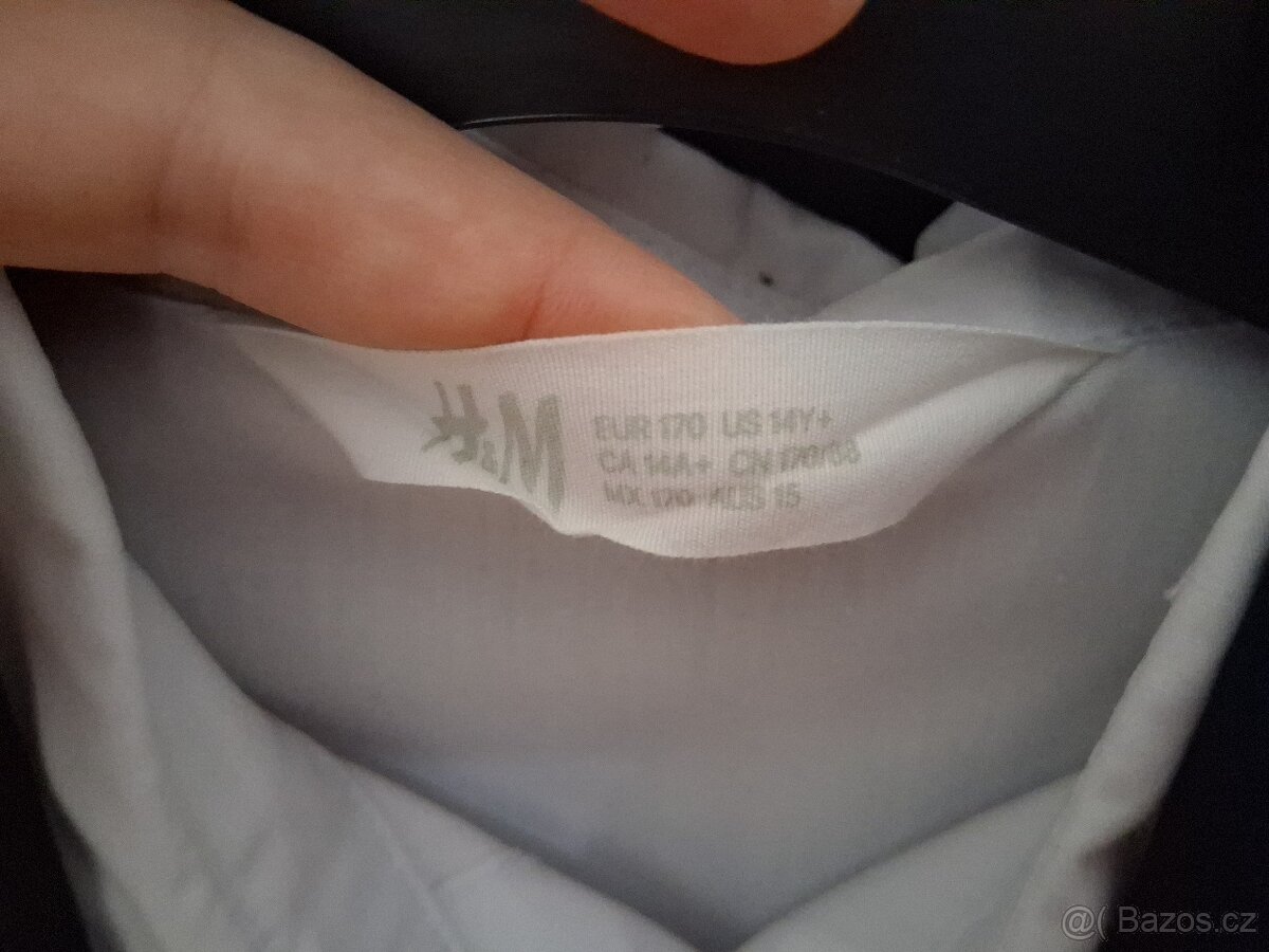 H&M košile bílá vel. 170 - 3