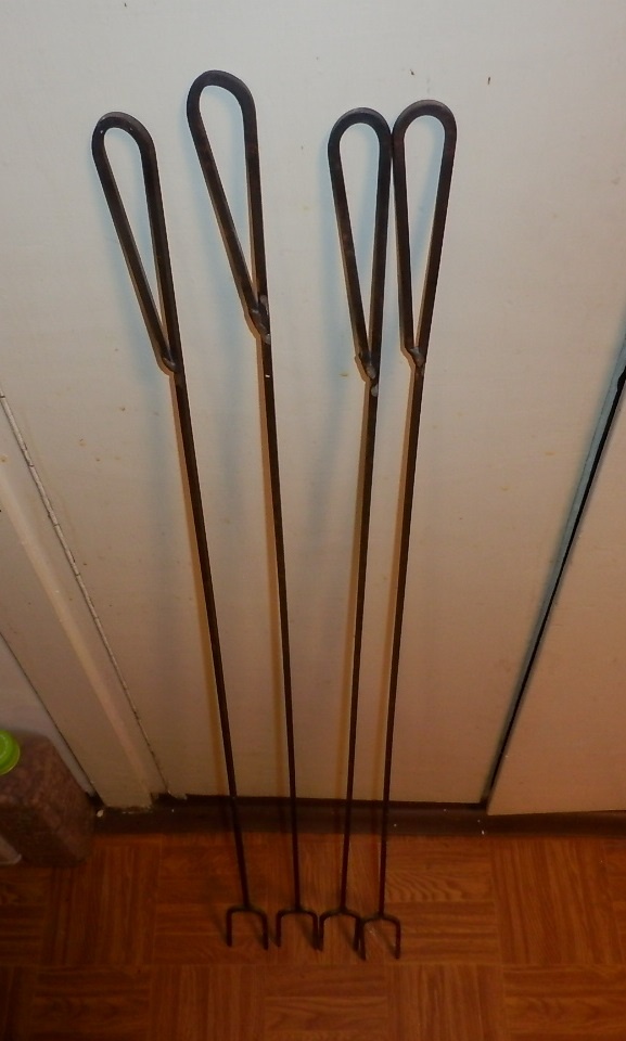 Litinové rošty+ocelové opékací vidličky - 3