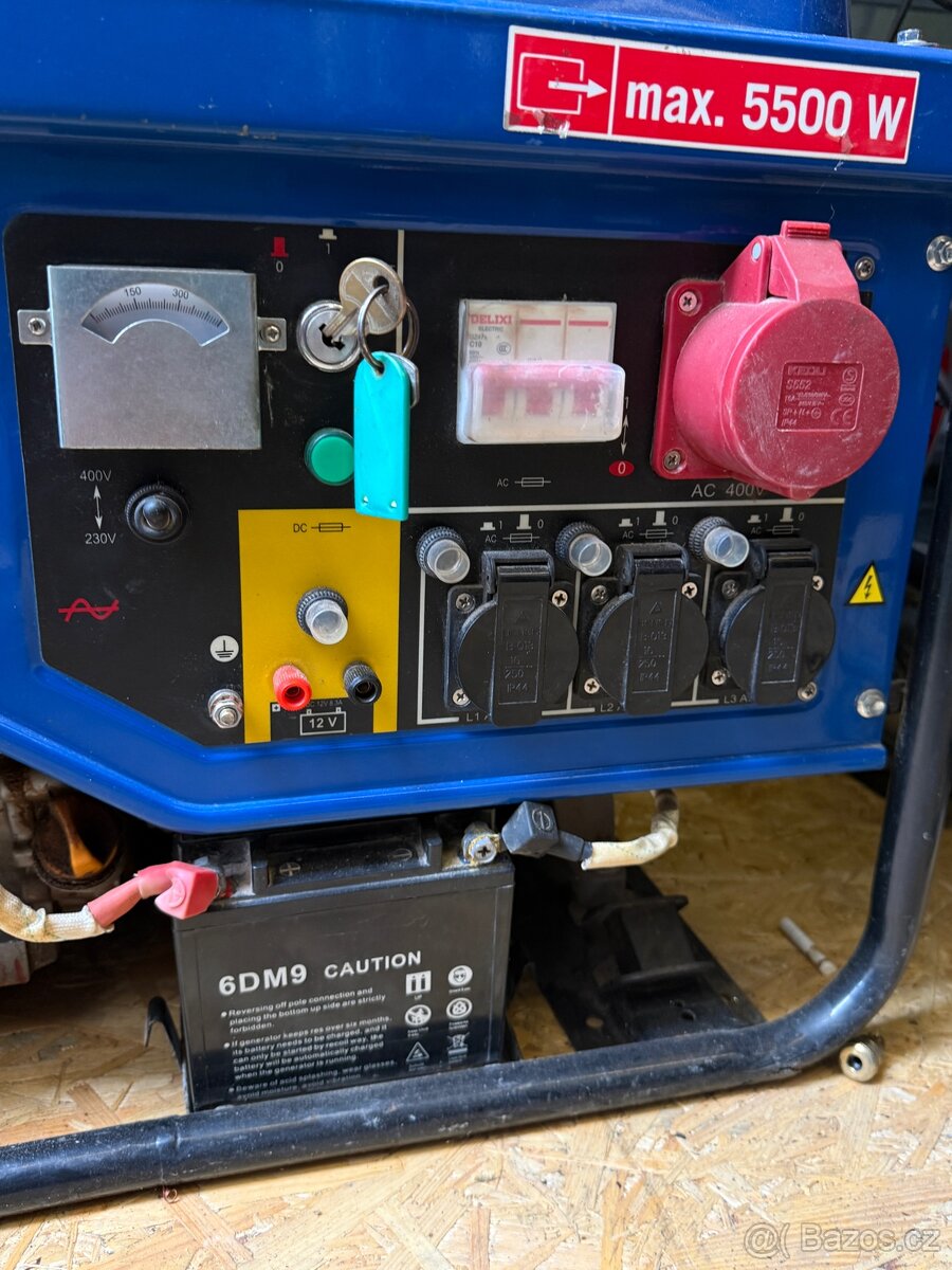 Benzínová elektrocentrála Scheppach 5,5 kW 230V / 400V) - 3